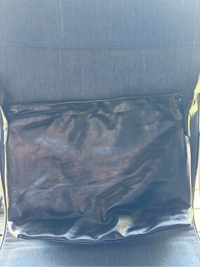 Sleek Vegan Leather Black Tote with Polished Finish